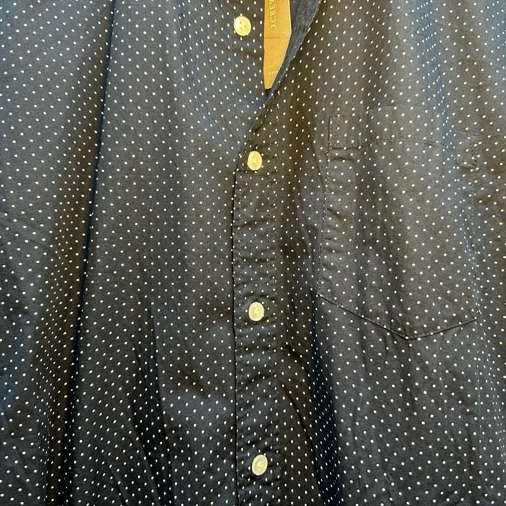 Navy Blue Polka Dot J. Crew Shirt-Men’s